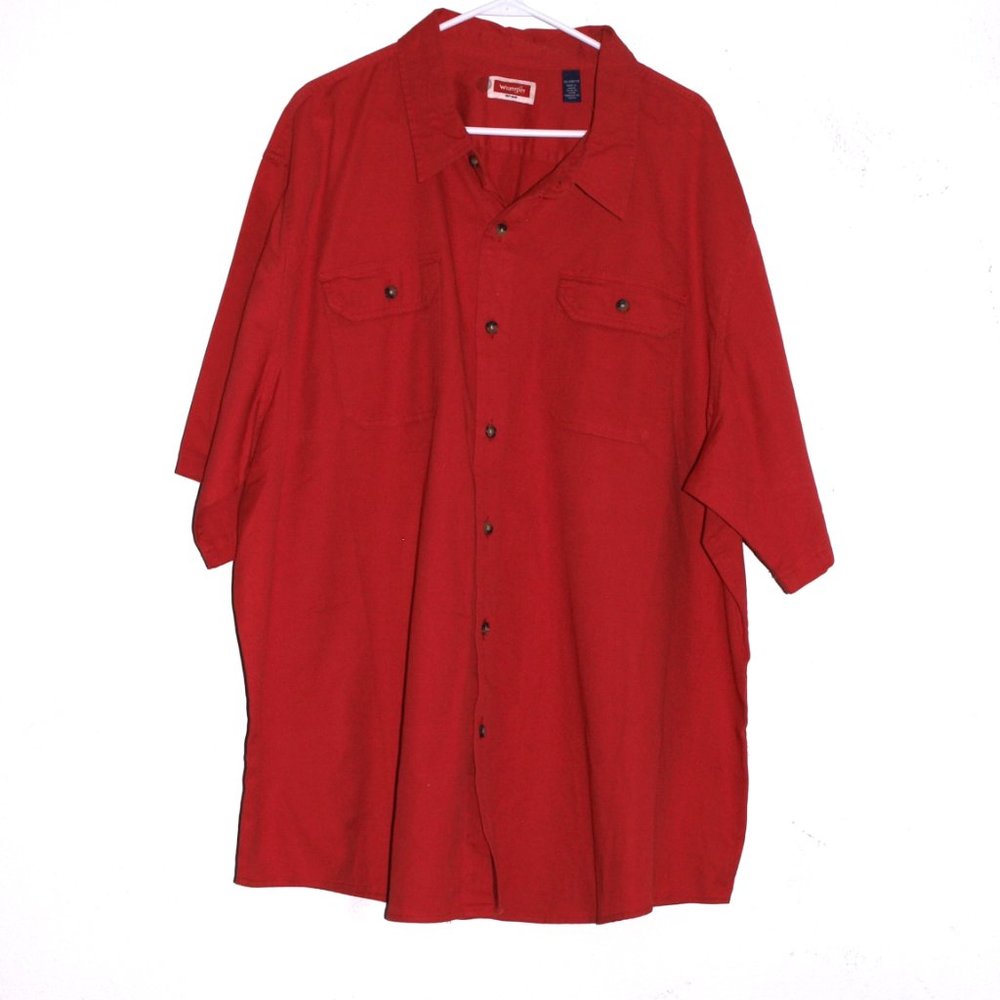 Wrangler Red Short Sleeve Shirt Men's 3 XL